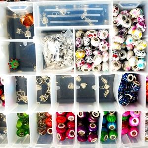 Pandora colorful glass imitation charms